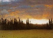 Albert Bierstadt California Sunset painting